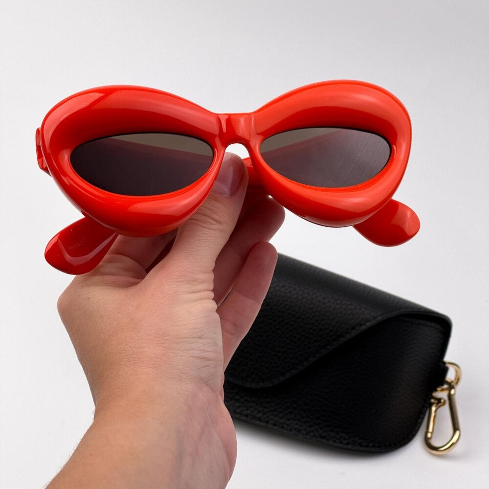 Loewe INFLATED LW40097I Sunglasses – Orange Cat Eye Brown | Model LW40097I 42E
